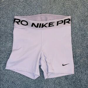 Nike Pro White and Black Compression Shorts